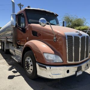 2020 Peterbilt 579 3-Axle Tank Truck with 2005 Brenner 4500 Gallon Body Mount Tank